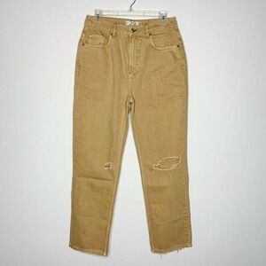 We the Free Dakota Straight Leg Jeans Women Size 29 Cafe Au Lait Distressed NWOT